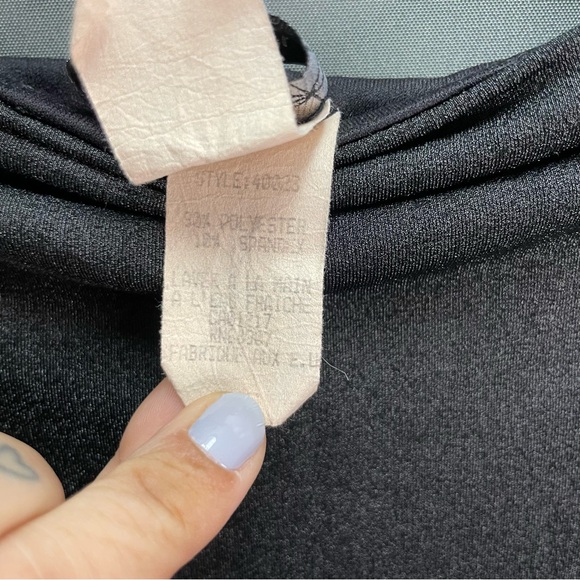 Vintage LE CHATEAU strapless slip dress with rhinestone flower design minimalist - Picture 8 of 16